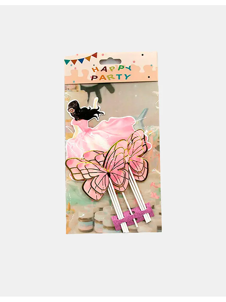 ADORNO PARA TORTA MARIPOSAS Y PRINCESA C/U 1