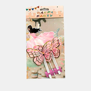 ADORNO PARA TORTA MARIPOSAS Y PRINCESA C/U