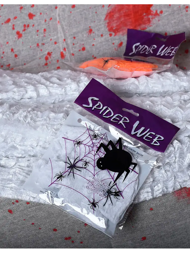 DECORACION TELA DE ARAÑA C/U                       3