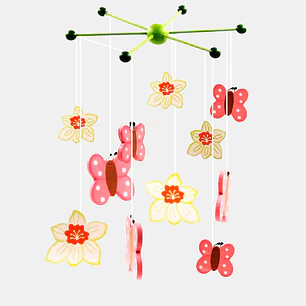 OFERTA - LLAMADOR DE ANGELES MADERA 19.5CM C/U