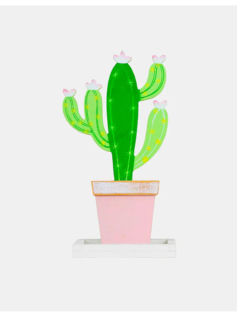 ADORNO DE MADERA CACTUS C/U 1