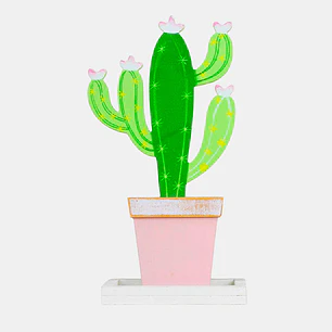 ADORNO DE MADERA CACTUS C/U
