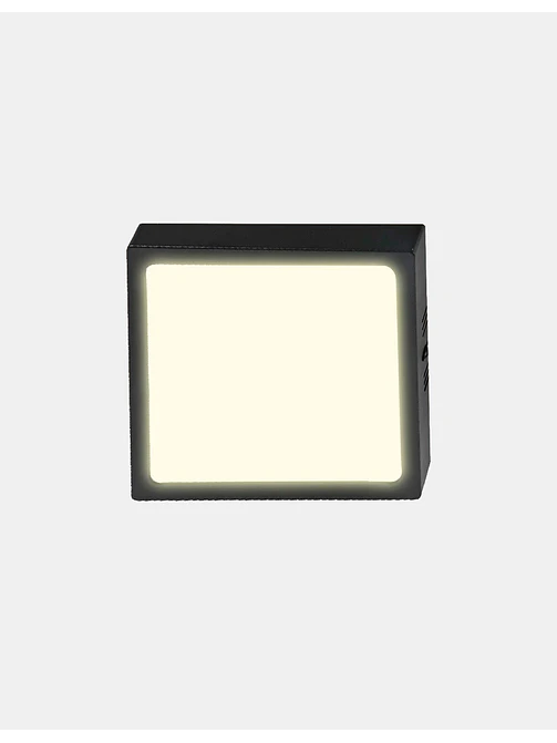 PLAFON CUADRADO 6W 3000K BK 1