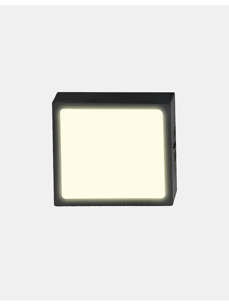 PLAFON CUADRADO 6W 3000K BK 1