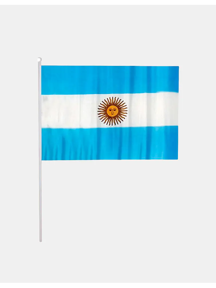BANDERA ARGENTINA CON MANGO 30*45 C/U 1
