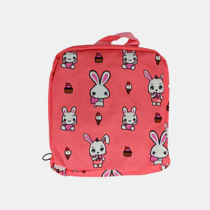 MOCHILA PLEGABLE ESTAMPADA 25*12*40 C/U           