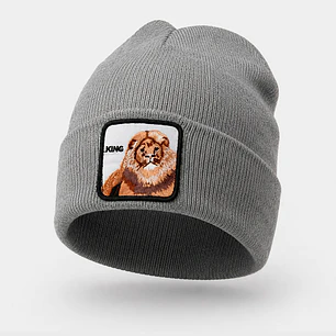 GORRO DE TELA CON ESTAMPA DE LEON C/U             