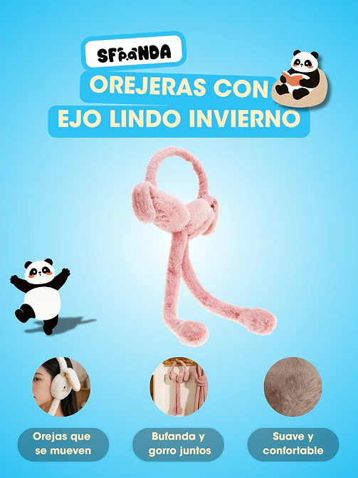 OREJERAS DE PELUCHE C/U 7