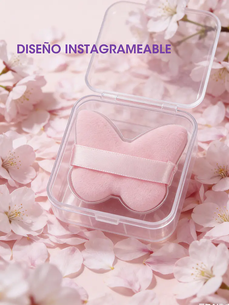 ESPONJAS DE MAQUILLAJE CON FORMA DE MARIPOSA PCS*3 3