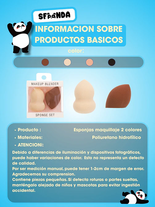 ESPONJAS DE MAQUILLAJE PCS*2 6