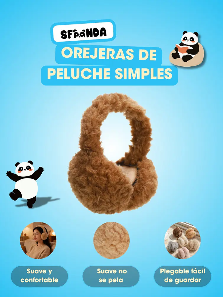 OREJERAS DE PELUCHE C/U 6