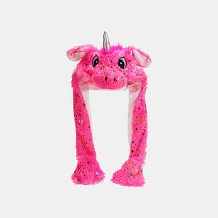 GORRO DE PELUCHE UNICORNIO C/U