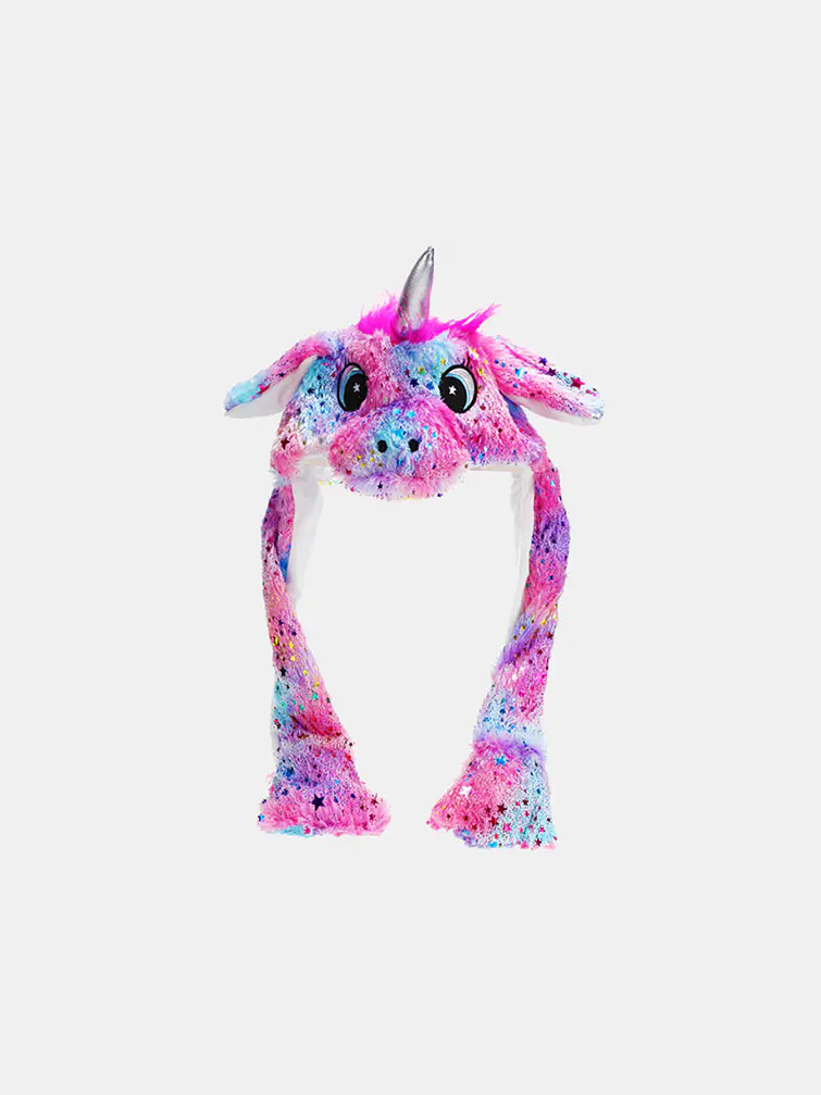 GORRO DE PELUCHE UNICORNIO C/U 2