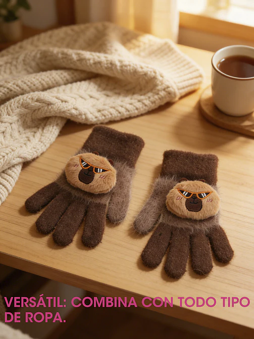 GUANTES INFANTILES DE ANIMALITOS C/U 6