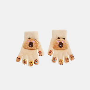 GUANTES INFANTILES CON DISEÑO CAPIBARA C/U