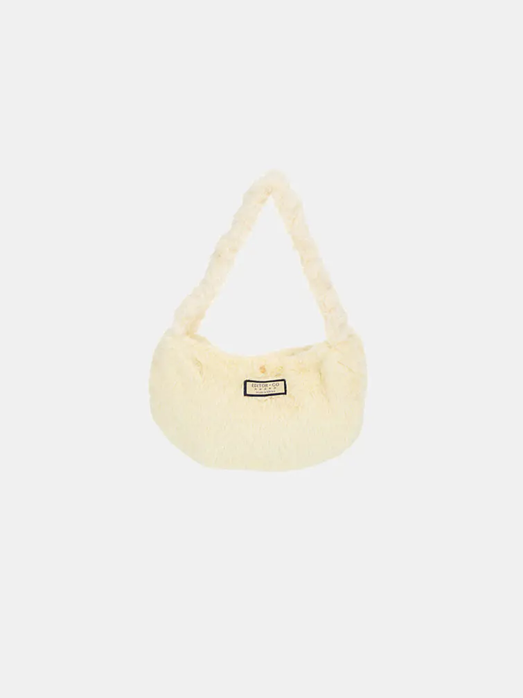 CARTERA DE PELUCHE CON DISEÑO LUNA C/U 2