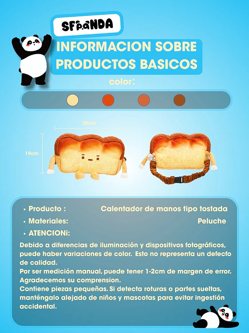 BOLSA CALENTADORA DE PELUCHE C/U 6