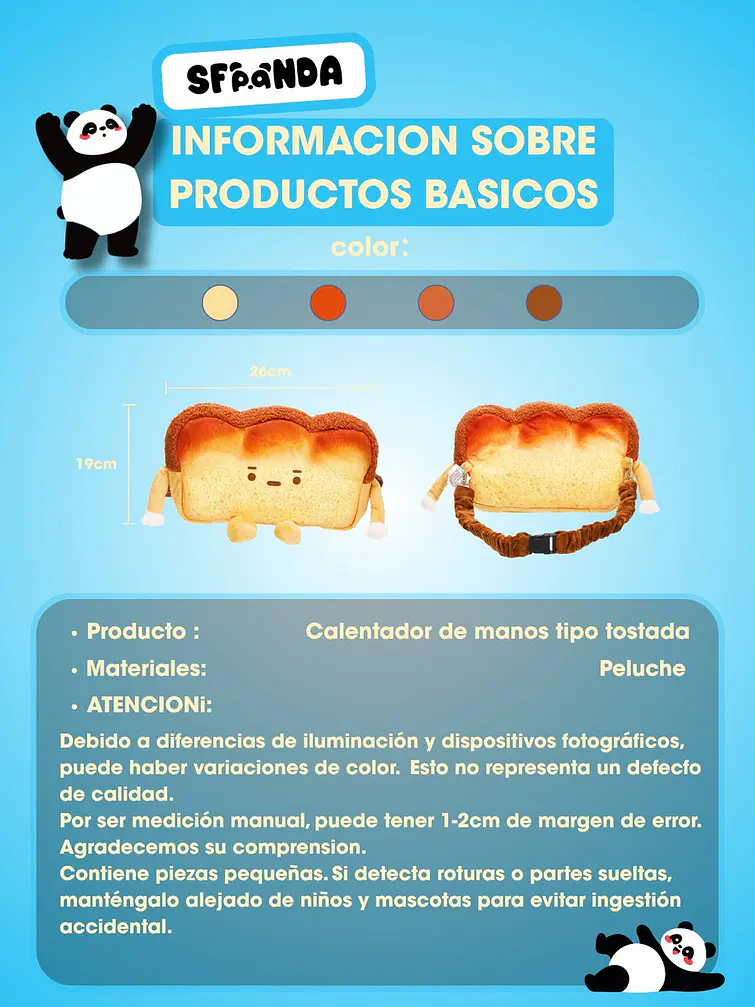 BOLSA CALENTADORA DE PELUCHE C/U 6