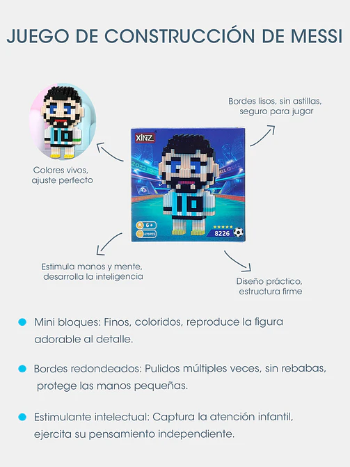 JUGUETE DE LADRILLOS MESSI C/U  3