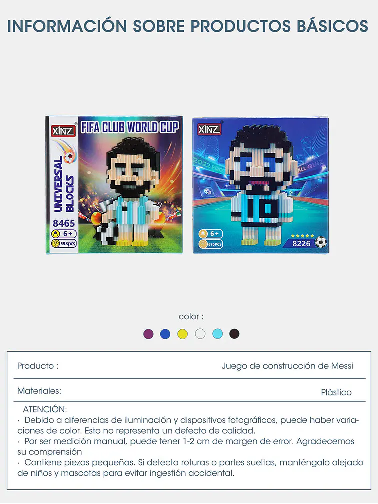 JUGUETE DE LADRILLOS MESSI C/U  4
