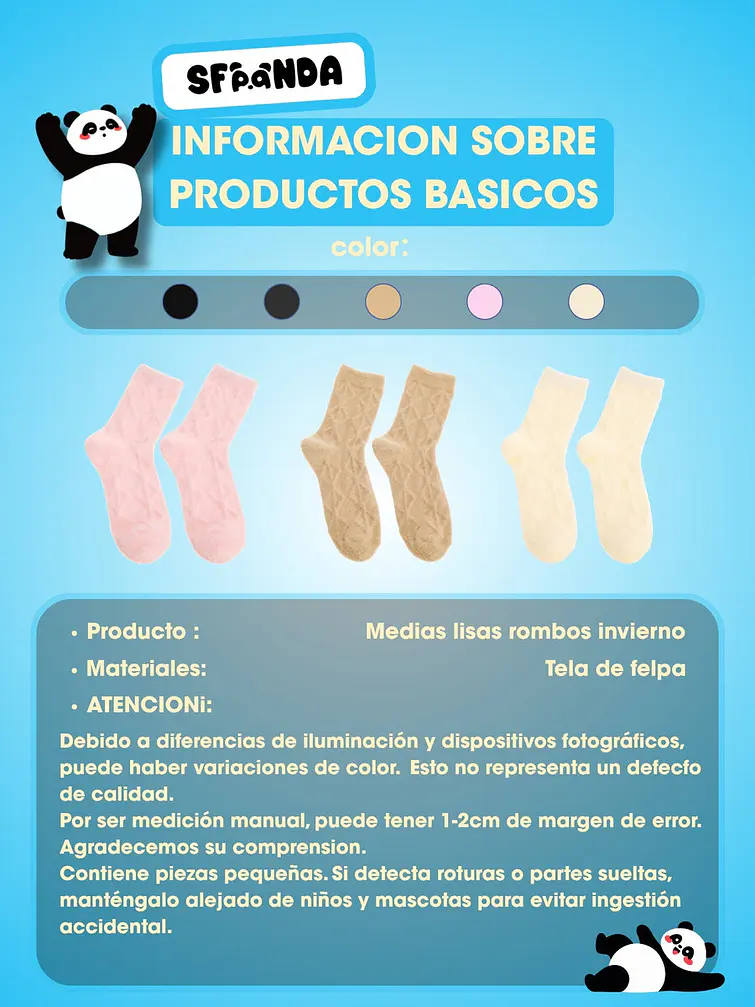 MEDIAS DE INVIERNO CON DIBUJO C/U 19