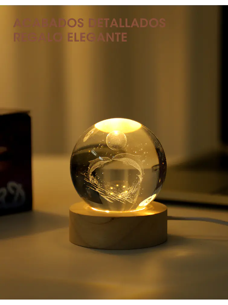 BOLA DE CRISTAL 6 CM C/U 2
