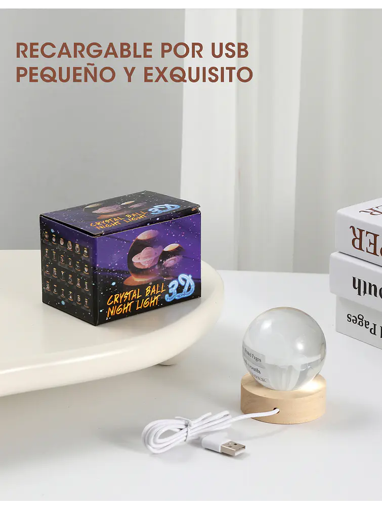 BOLA DE CRISTAL 6 CM C/U 8