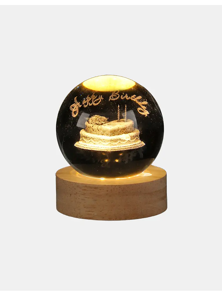BOLA DE CRISTAL 6 CM C/U 4