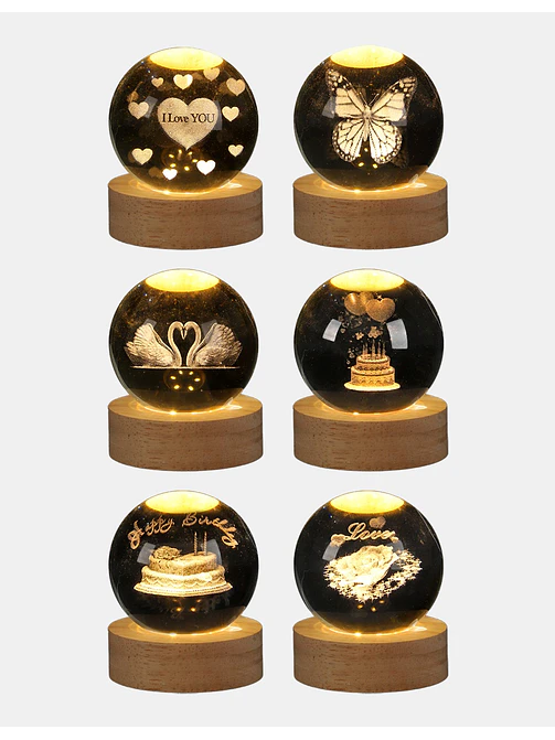 BOLA DE CRISTAL 6 CM C/U 8
