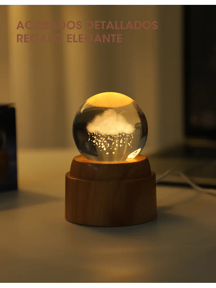 BOLA DE CRISTAL 6 CM C/U 2