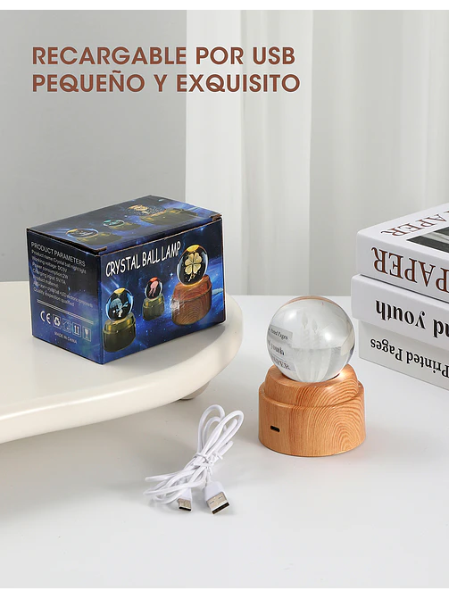 BOLA DE CRISTAL 6 CM C/U 8
