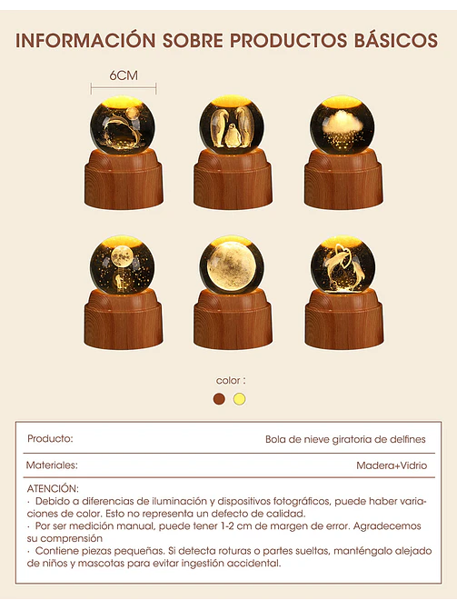 BOLA DE CRISTAL 6 CM C/U 12