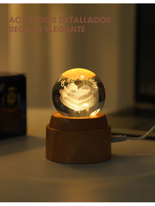 BOLA DE CRISTAL 6 CM C/U 2