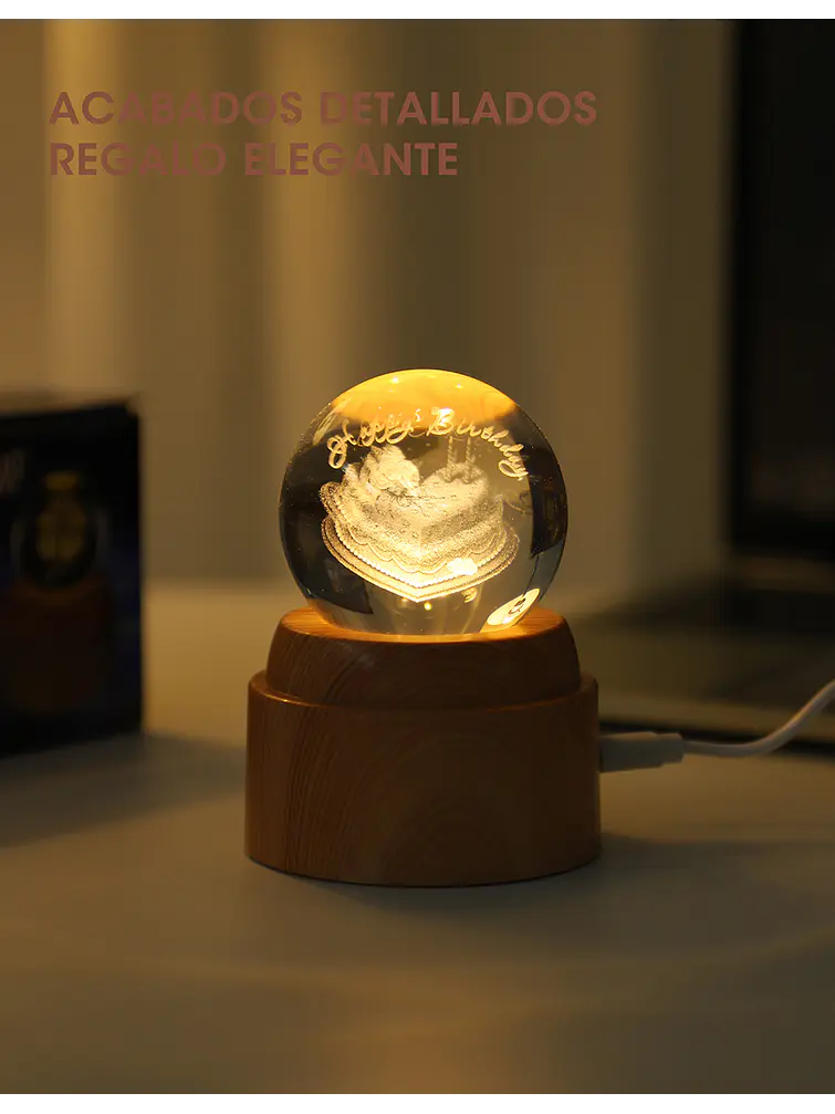 BOLA DE CRISTAL 6 CM C/U 2