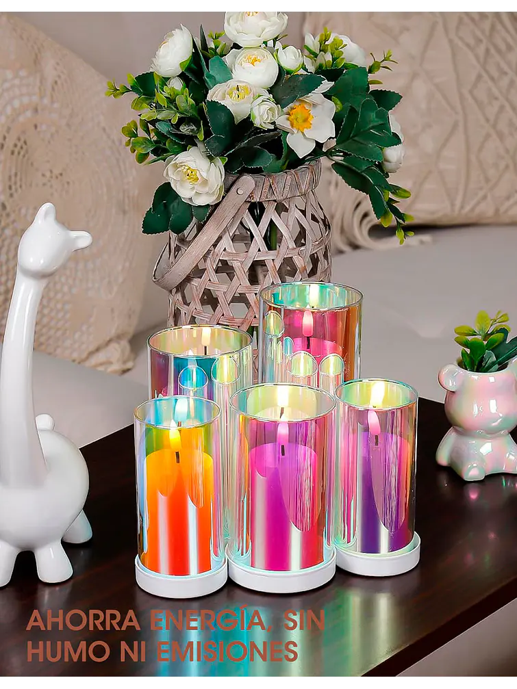 SET DE 5 VELAS LED C/U 5