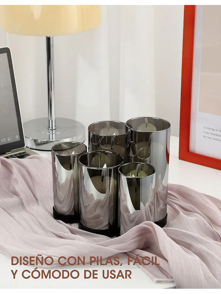 SET DE 5 VELAS LED C/U 6