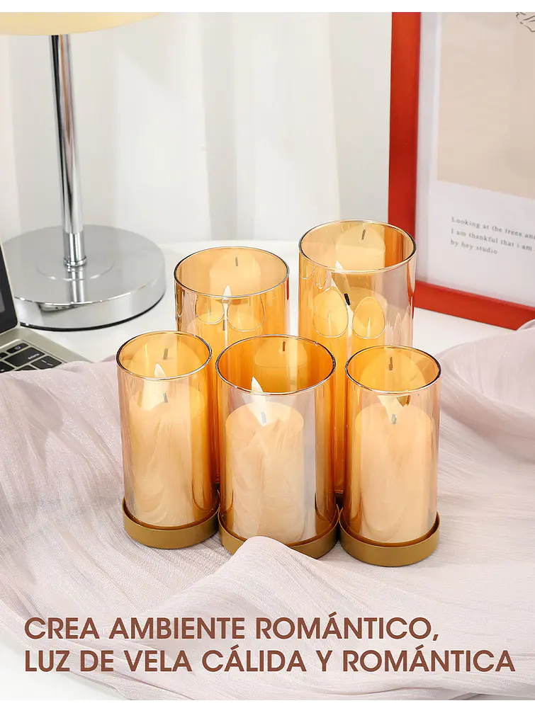 SET DE 5 VELAS LED C/U 8