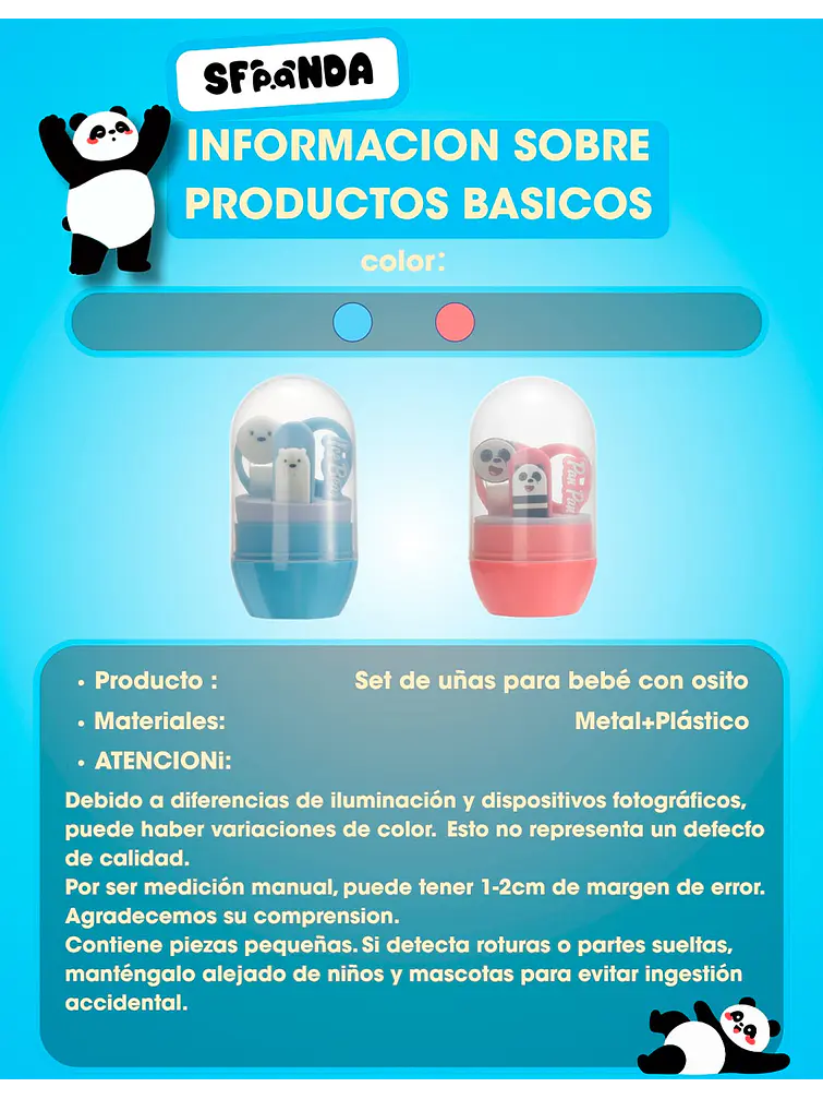 SET DE CORTAUÑAS C/U 8