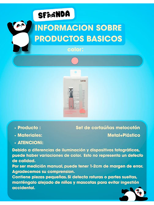 SET DE CORTAUÑAS C/U 4