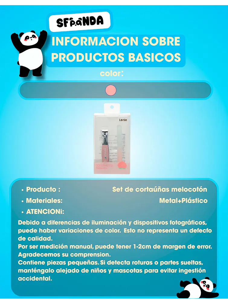 SET DE CORTAUÑAS C/U 4