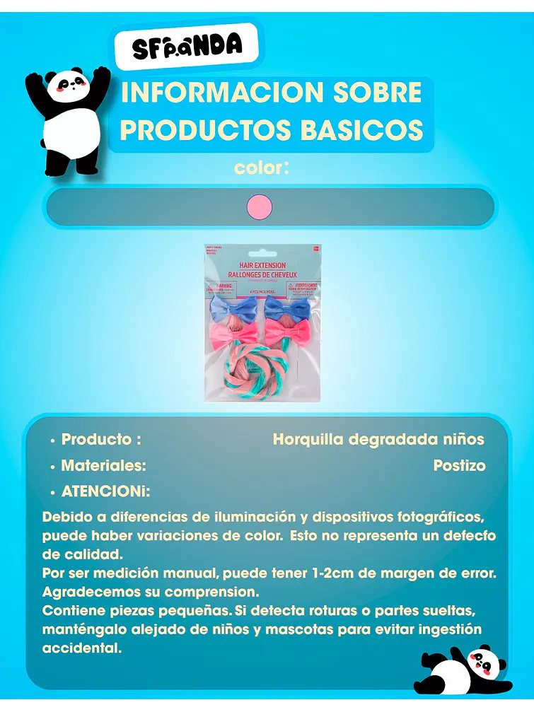 SET DE HEBILLAS DE PELO C/U 5