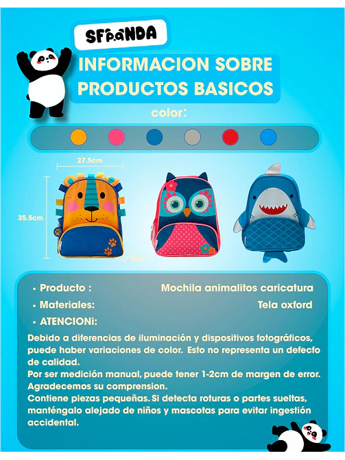MOCHILA INFANTIL C/U 12