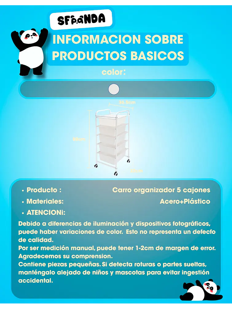 CARRO ORGANIZADOR C/U 6