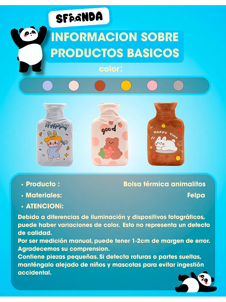 BOLSA DE AGUA CALIENTE C/U 12