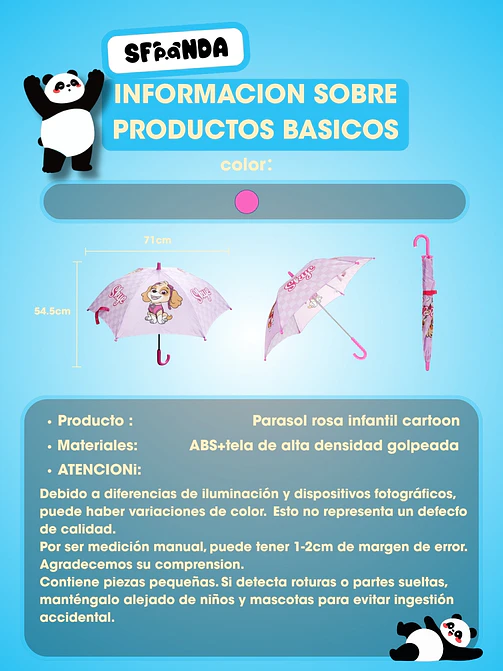 PARAGUAS INFANTIL C/U 5
