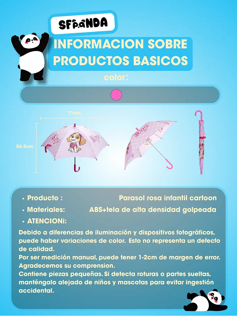 PARAGUAS INFANTIL C/U 5