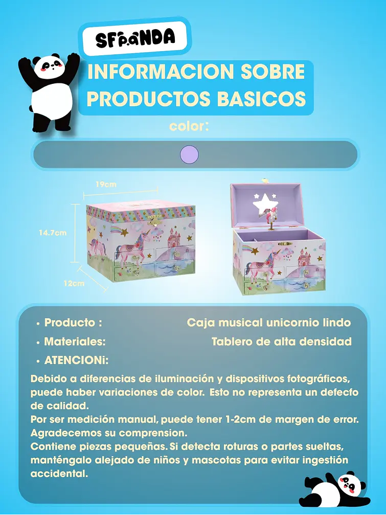 CAJA MUSICAL ALHAJERO C/U 5