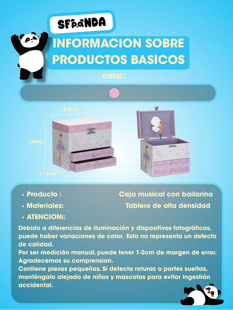 CAJA MUSICAL ALHAJERO C/U 4