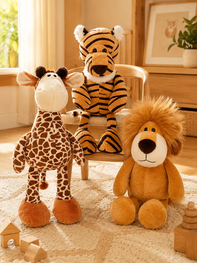PELUCHE DE ANIMALES C/U 3