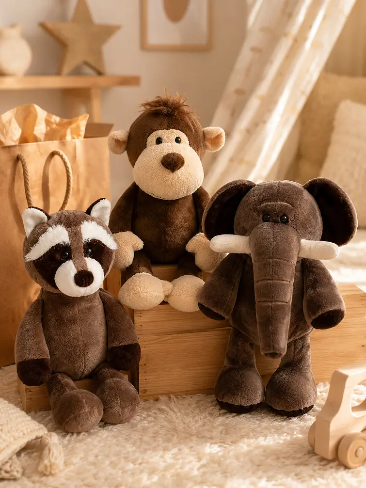 PELUCHE DE ANIMALES C/U 4